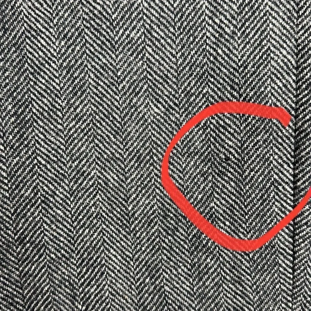 Christopher Brooks Gray Wool Two-Button Single Vent Herringbone Sport Coat 42R